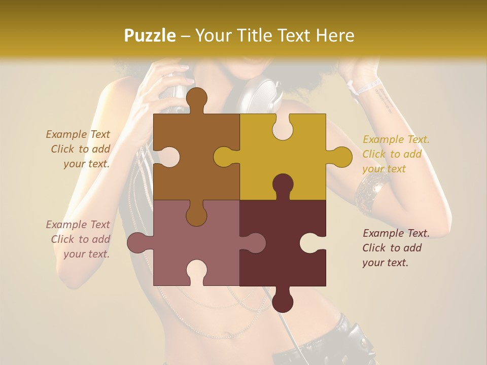 Bronzed Female Sexy PowerPoint Template