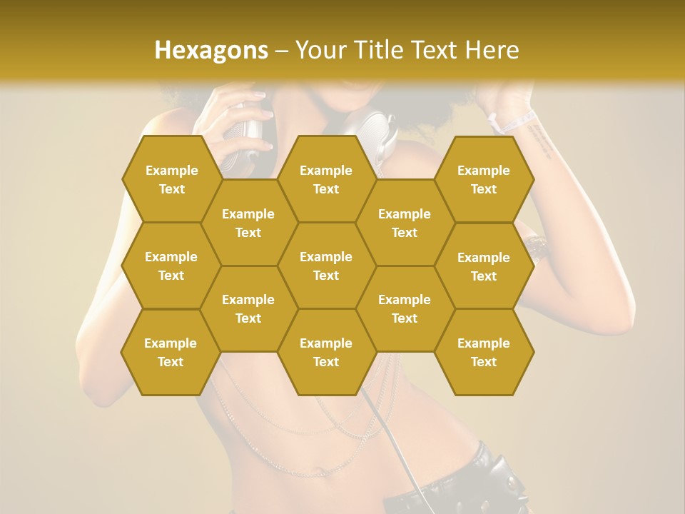 Bronzed Female Sexy PowerPoint Template