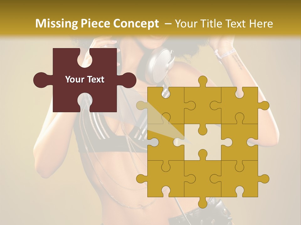 Bronzed Female Sexy PowerPoint Template