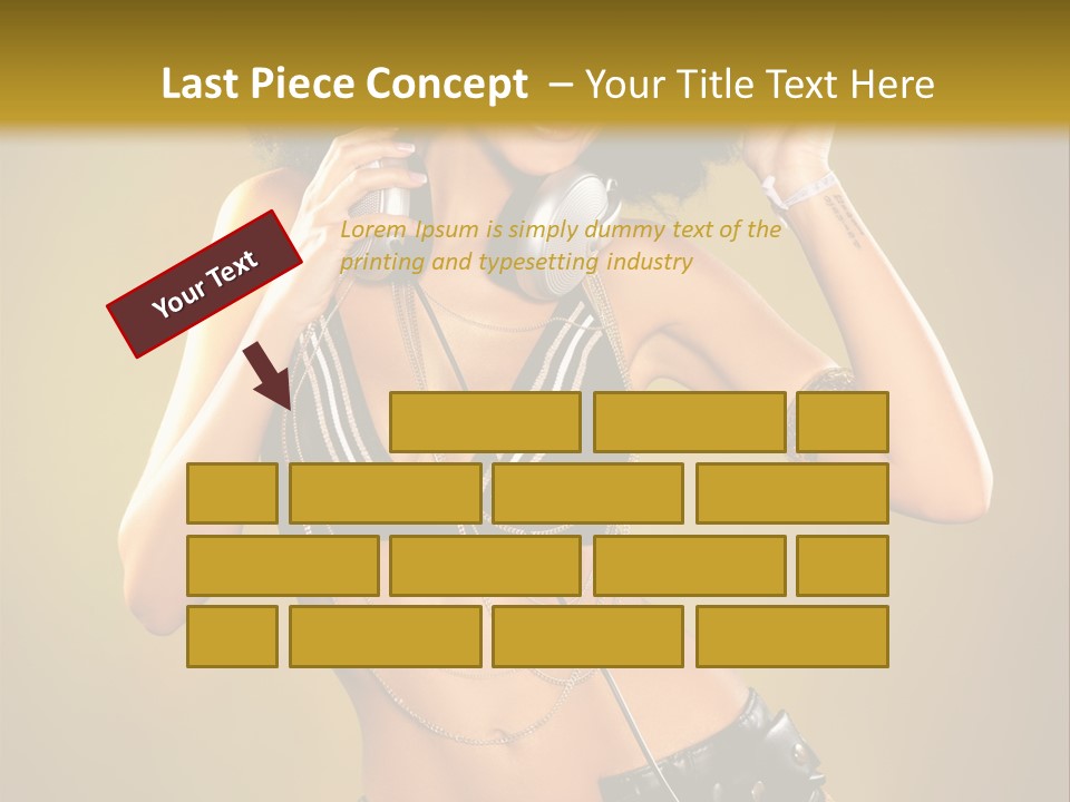 Bronzed Female Sexy PowerPoint Template
