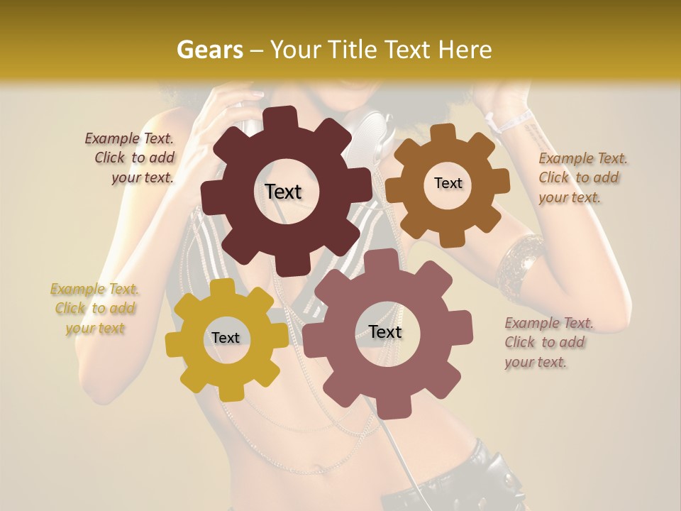Bronzed Female Sexy PowerPoint Template