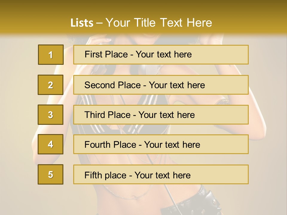 Bronzed Female Sexy PowerPoint Template