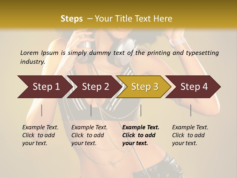 Bronzed Female Sexy PowerPoint Template