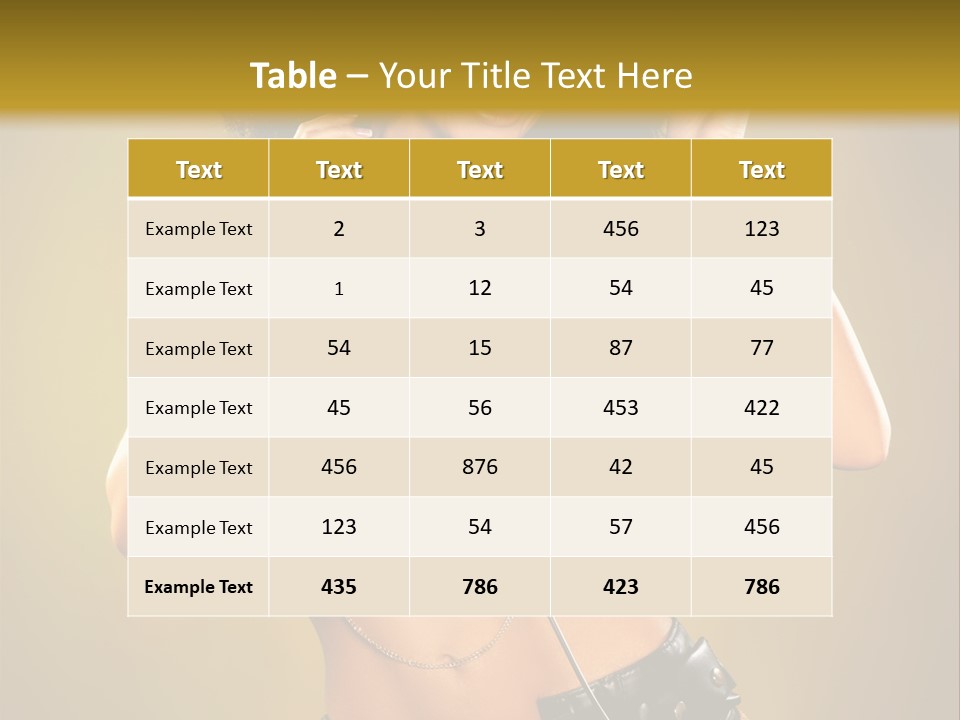 Bronzed Female Sexy PowerPoint Template