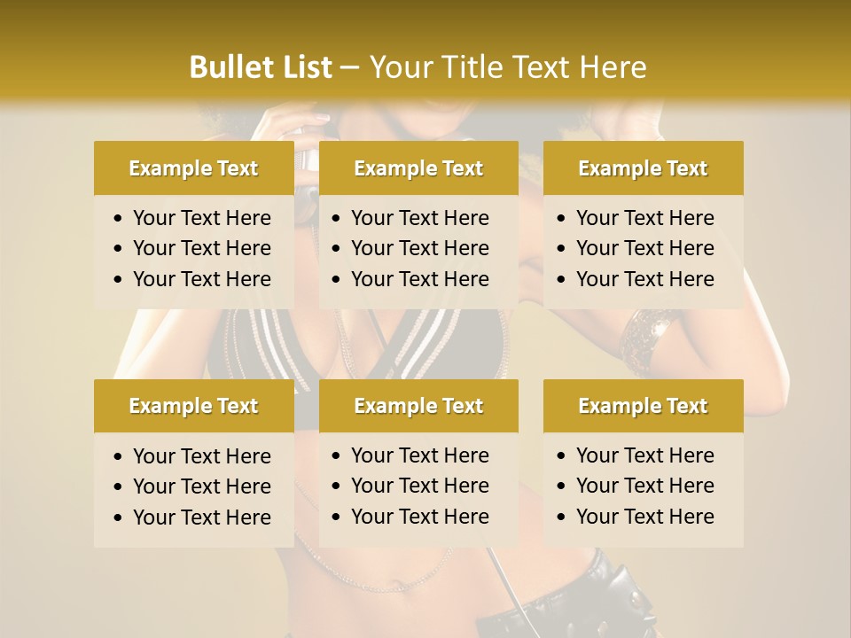 Bronzed Female Sexy PowerPoint Template