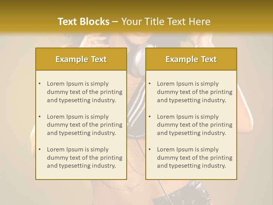 Bronzed Female Sexy PowerPoint Template