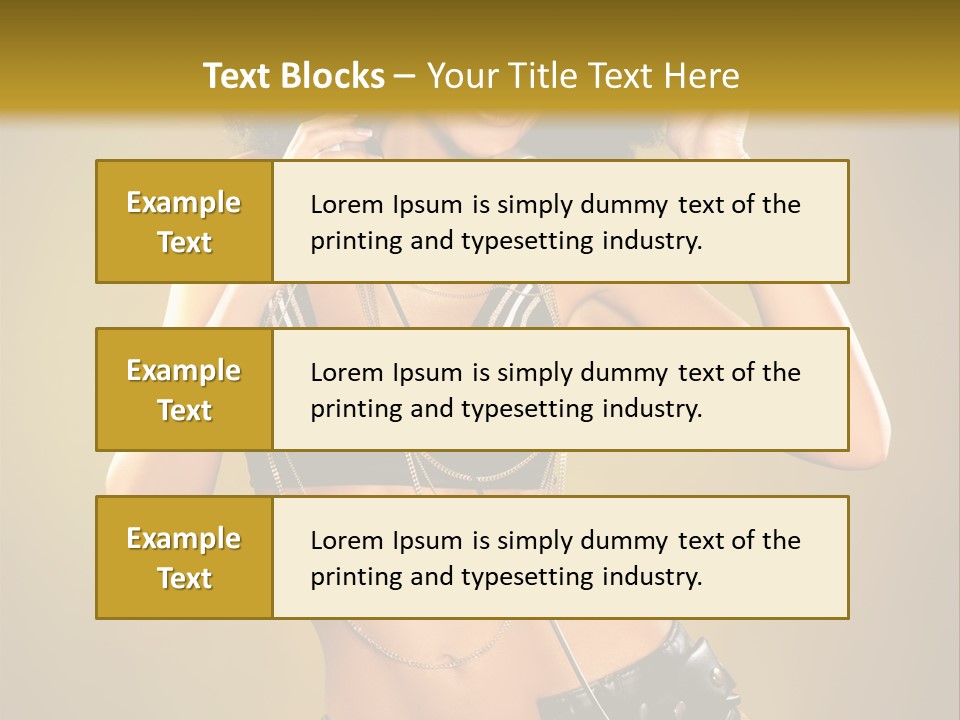 Bronzed Female Sexy PowerPoint Template