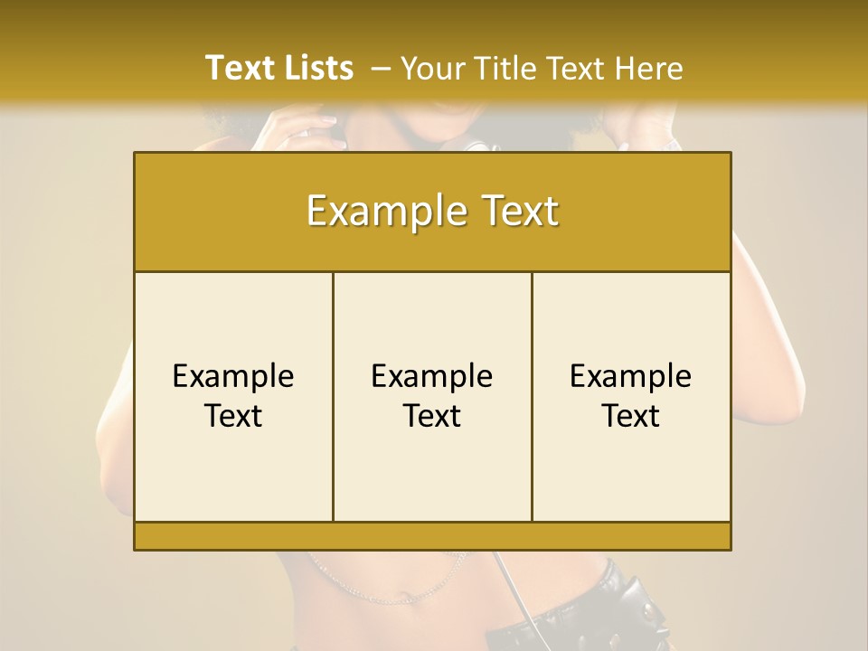 Bronzed Female Sexy PowerPoint Template