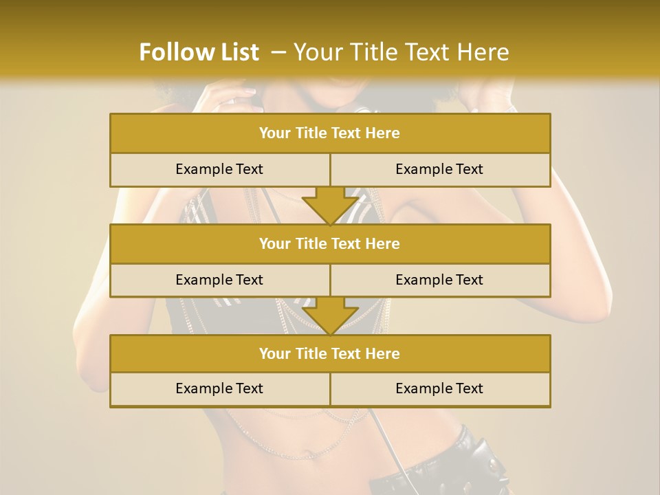 Bronzed Female Sexy PowerPoint Template