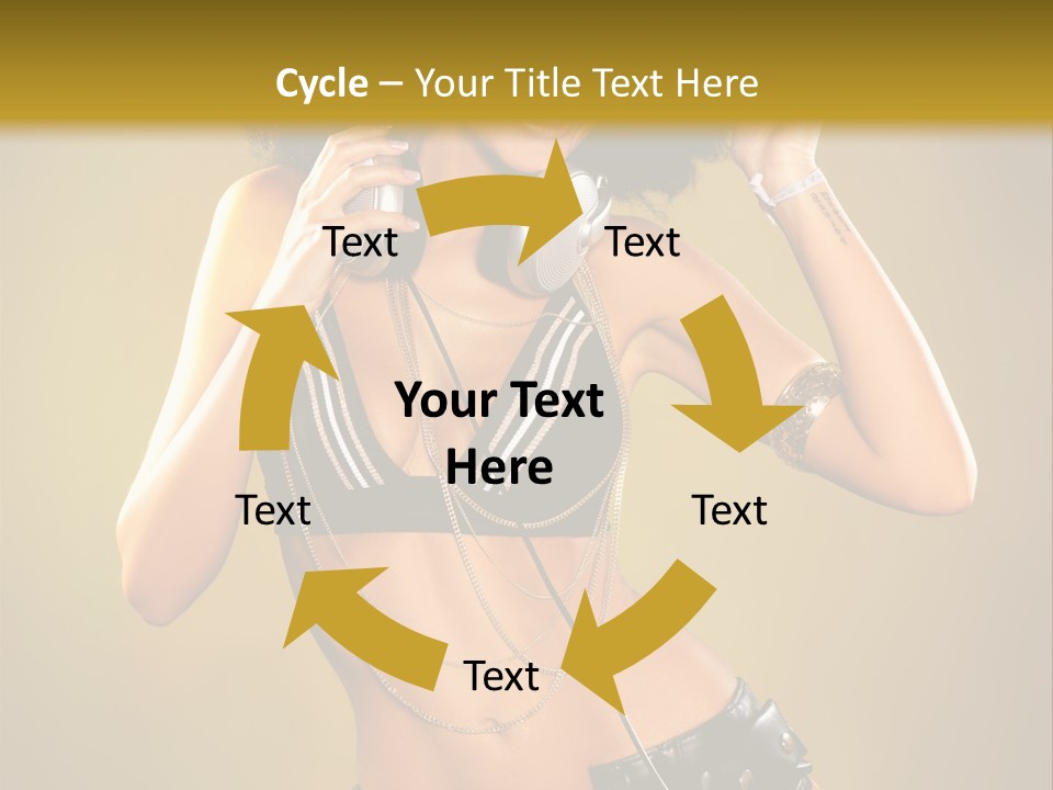 Bronzed Female Sexy PowerPoint Template