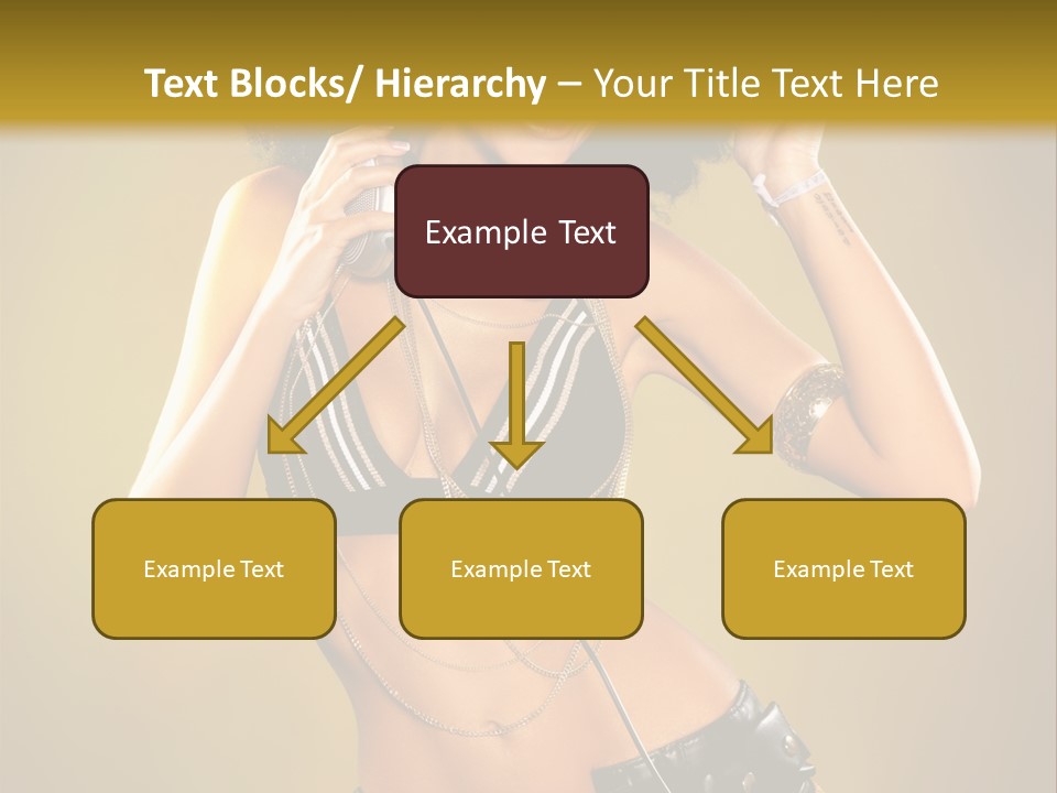 Bronzed Female Sexy PowerPoint Template