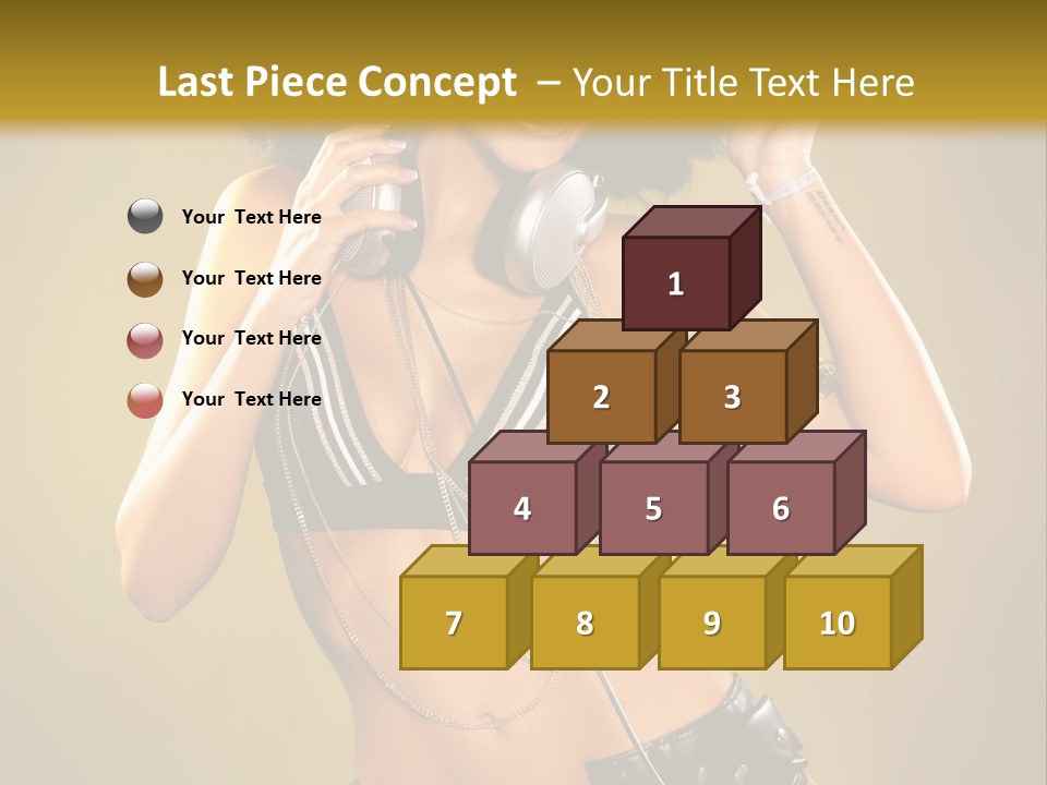 Bronzed Female Sexy PowerPoint Template