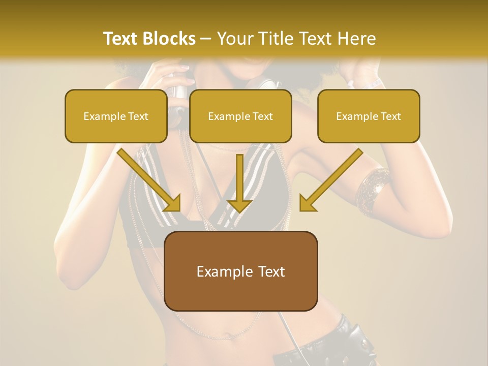 Bronzed Female Sexy PowerPoint Template