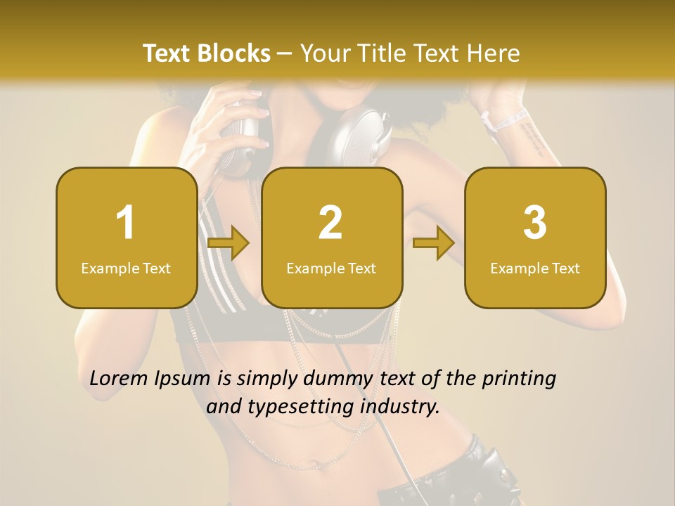 Bronzed Female Sexy PowerPoint Template