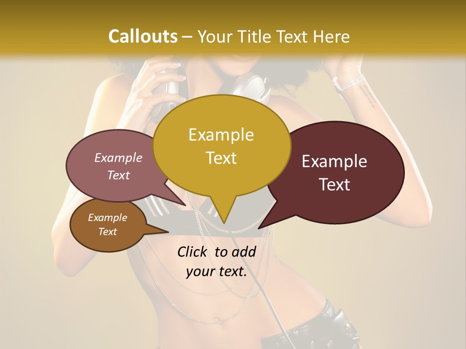 Bronzed Female Sexy PowerPoint Template