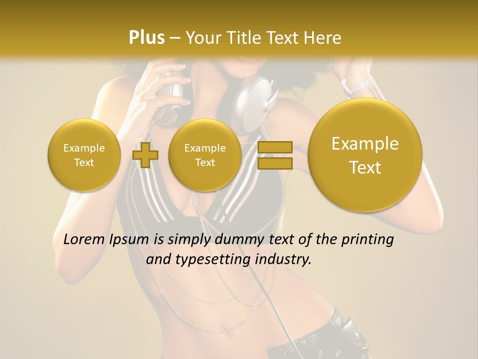 Bronzed Female Sexy PowerPoint Template