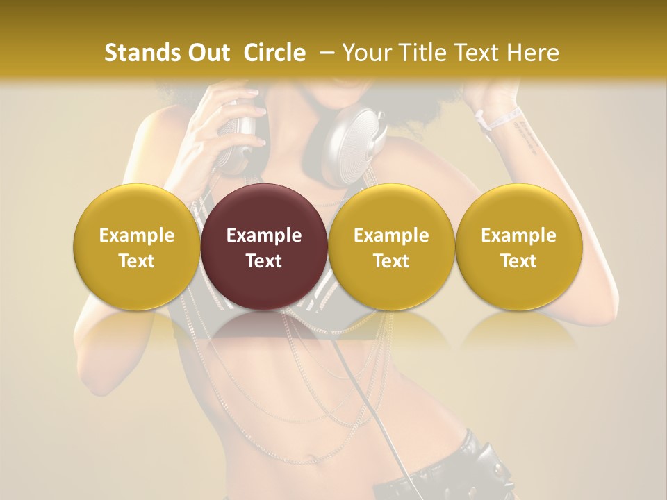 Bronzed Female Sexy PowerPoint Template