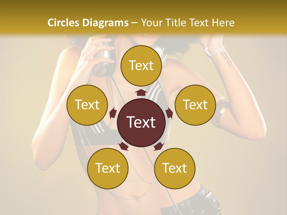 Bronzed Female Sexy PowerPoint Template