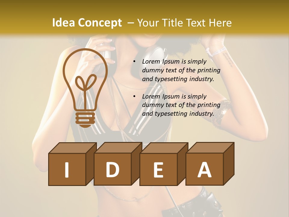 Bronzed Female Sexy PowerPoint Template