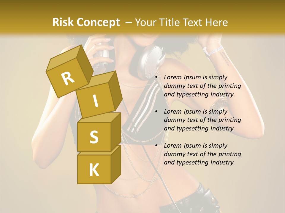 Bronzed Female Sexy PowerPoint Template