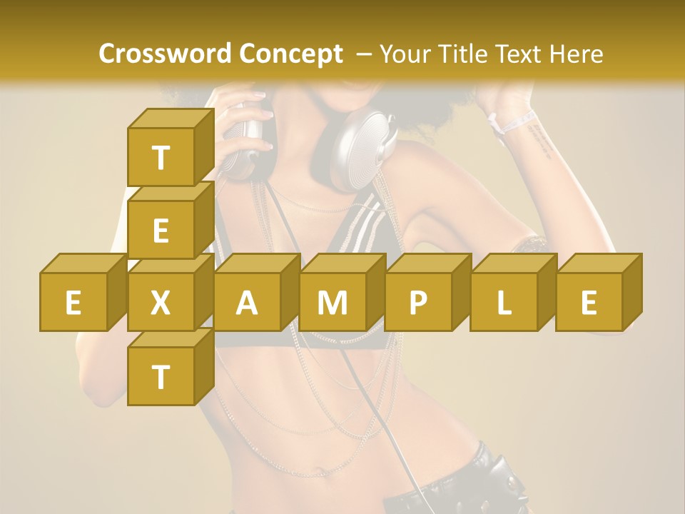 Bronzed Female Sexy PowerPoint Template