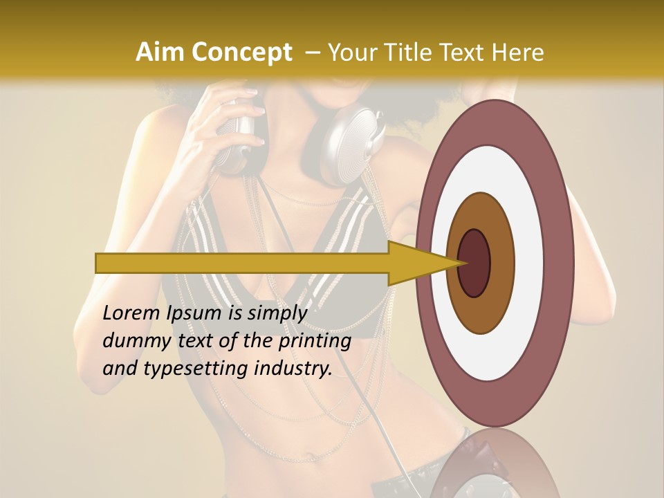 Bronzed Female Sexy PowerPoint Template