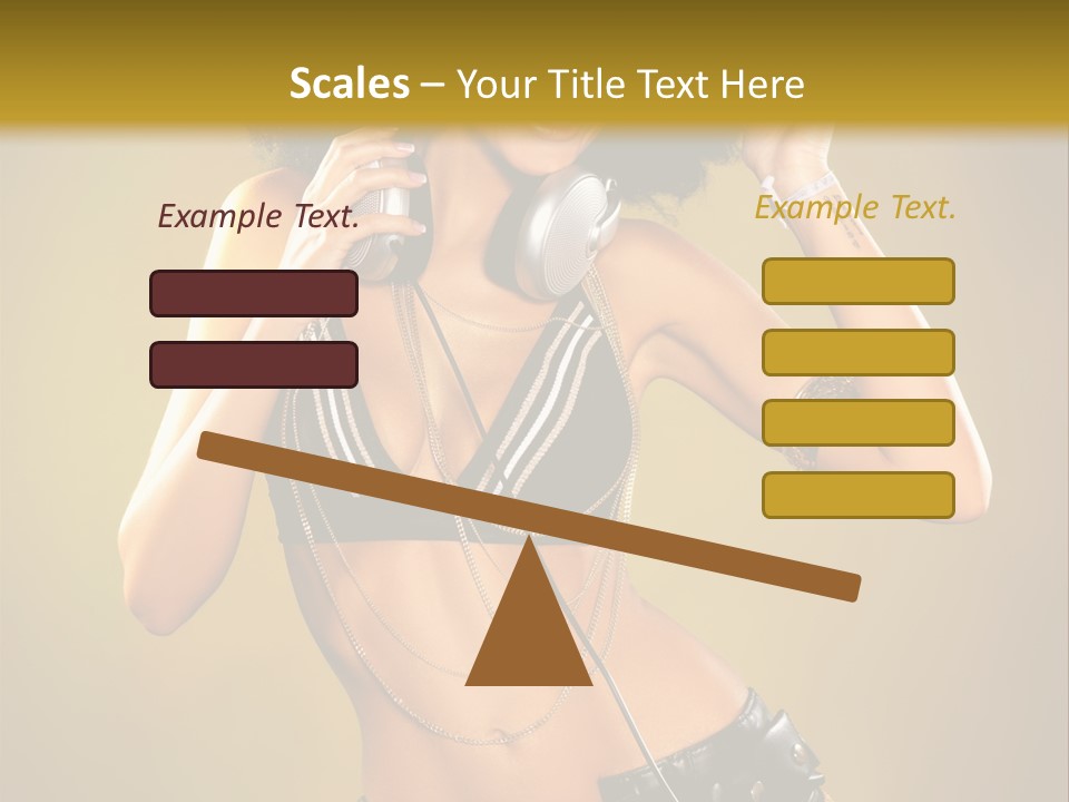Bronzed Female Sexy PowerPoint Template