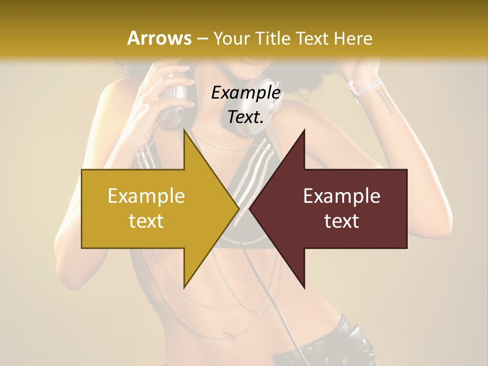 Bronzed Female Sexy PowerPoint Template