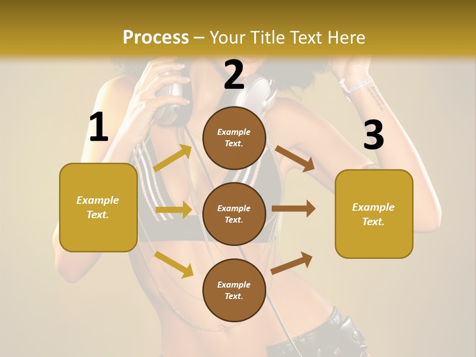 Bronzed Female Sexy PowerPoint Template