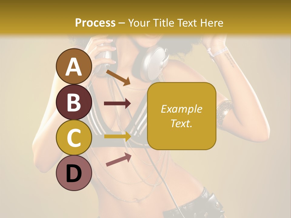 Bronzed Female Sexy PowerPoint Template