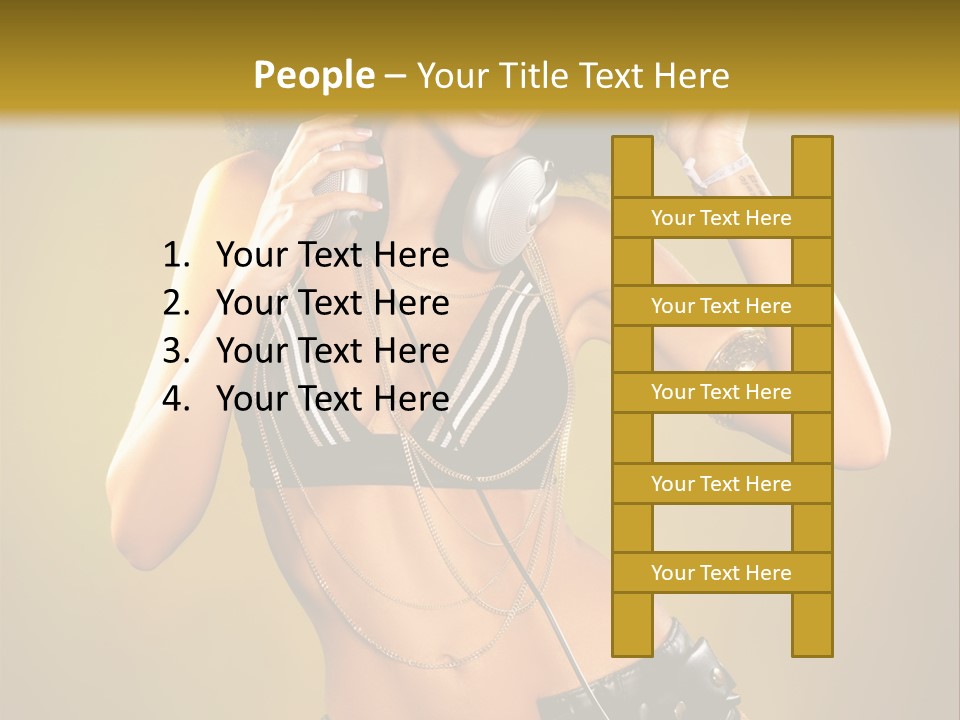 Bronzed Female Sexy PowerPoint Template