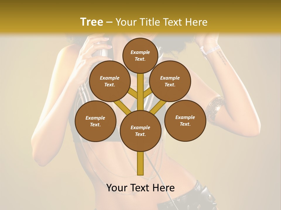 Bronzed Female Sexy PowerPoint Template