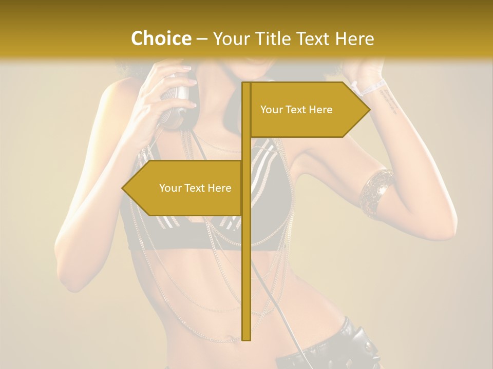 Bronzed Female Sexy PowerPoint Template