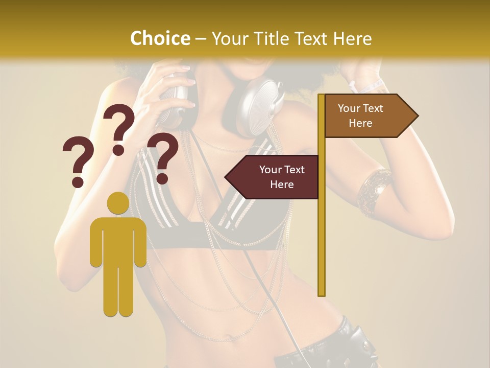 Bronzed Female Sexy PowerPoint Template