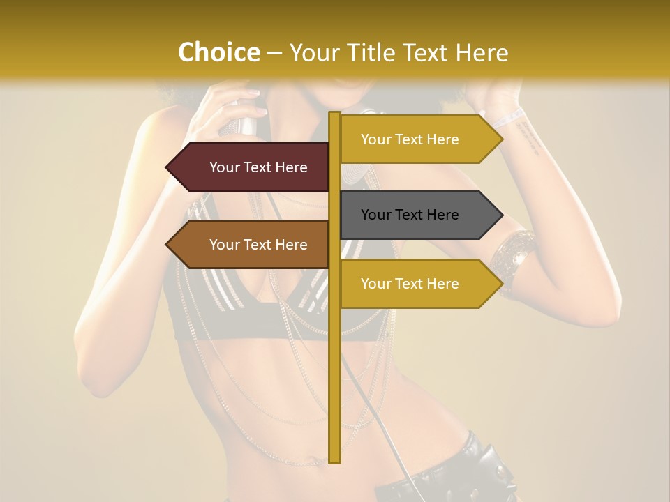 Bronzed Female Sexy PowerPoint Template