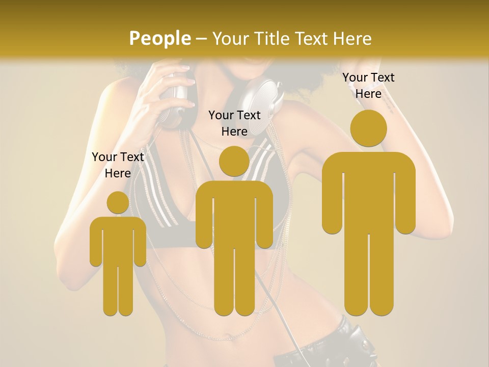 Bronzed Female Sexy PowerPoint Template