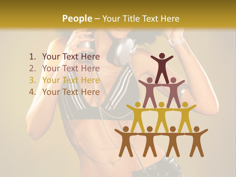 Bronzed Female Sexy PowerPoint Template