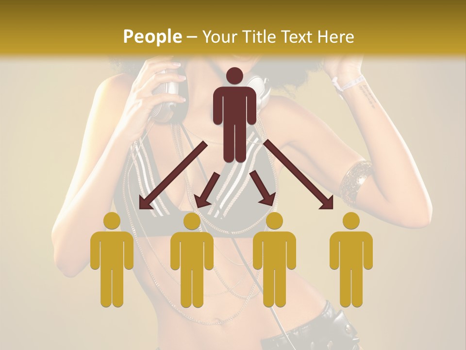 Bronzed Female Sexy PowerPoint Template