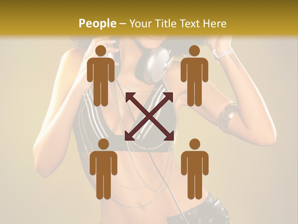 Bronzed Female Sexy PowerPoint Template