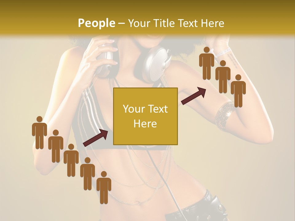 Bronzed Female Sexy PowerPoint Template