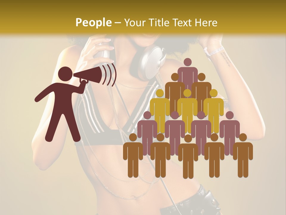 Bronzed Female Sexy PowerPoint Template