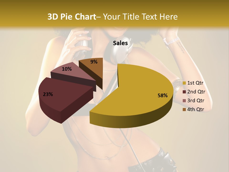 Bronzed Female Sexy PowerPoint Template