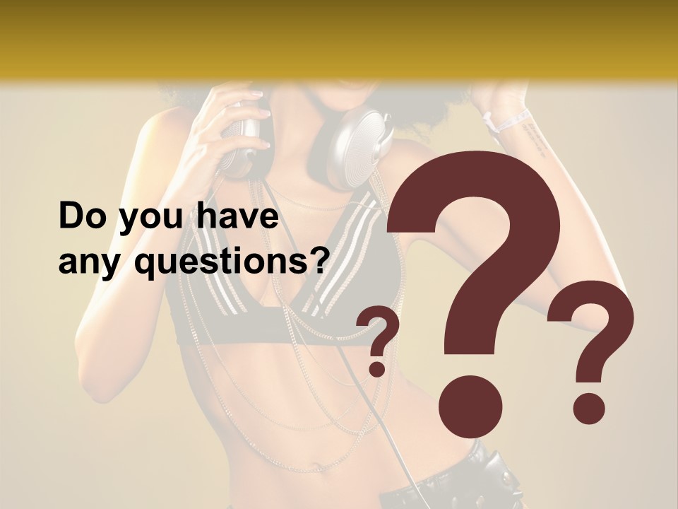 Bronzed Female Sexy PowerPoint Template