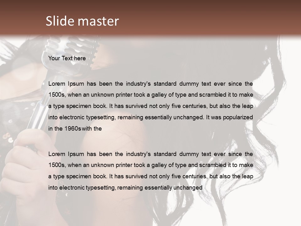 Mouth Karaoke Female PowerPoint Template