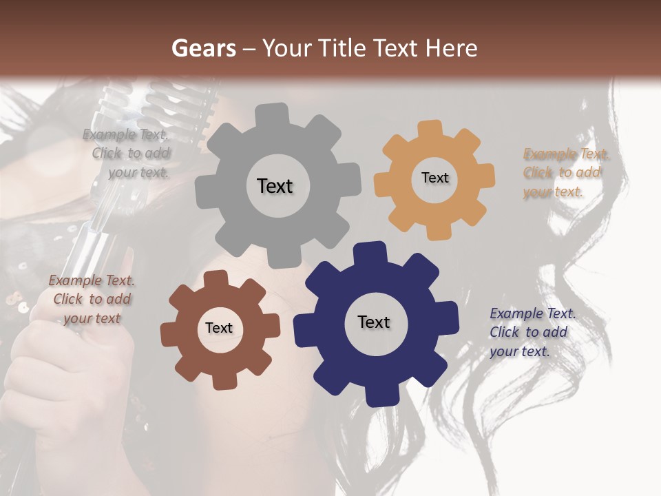 Mouth Karaoke Female PowerPoint Template