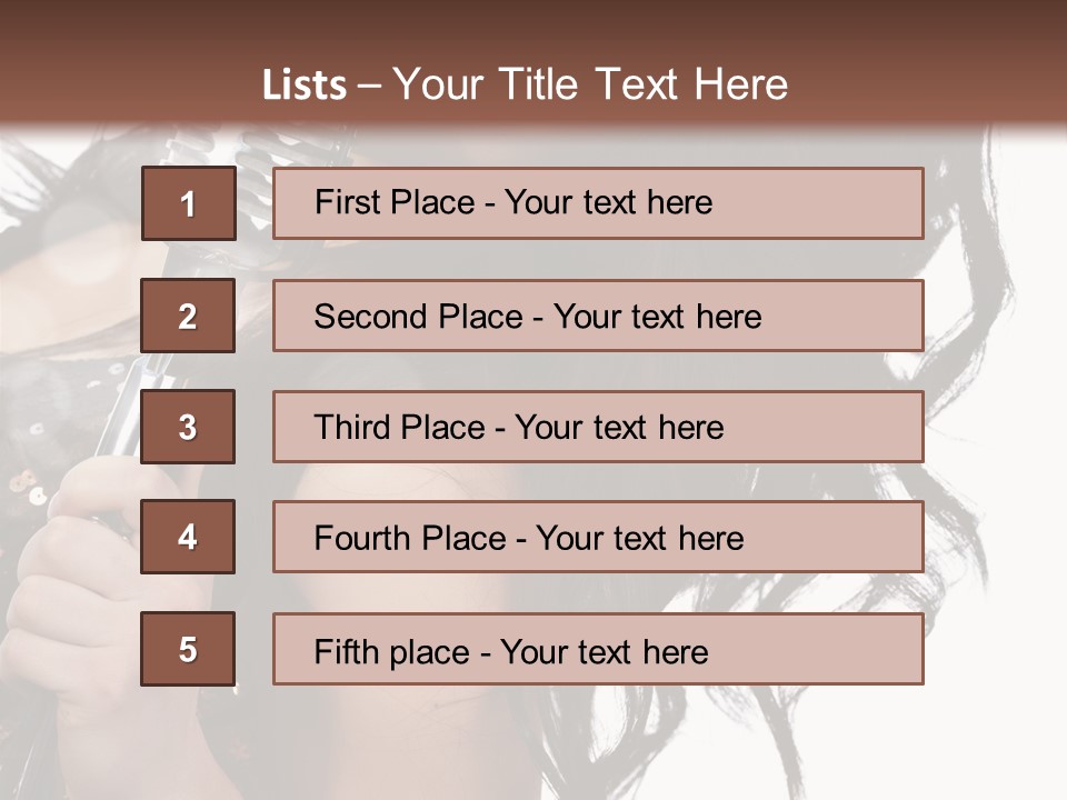 Mouth Karaoke Female PowerPoint Template