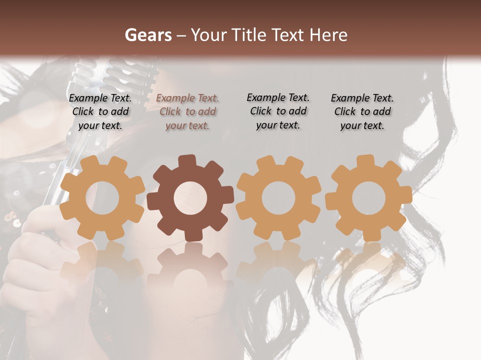 Mouth Karaoke Female PowerPoint Template