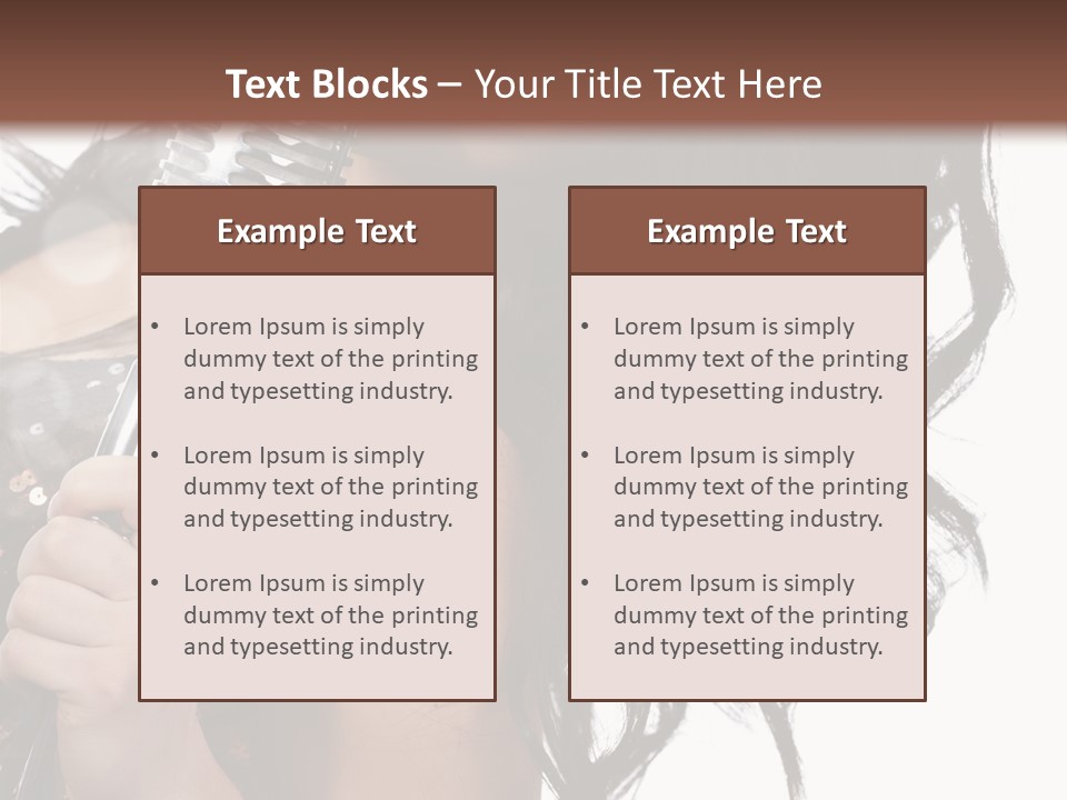 Mouth Karaoke Female PowerPoint Template