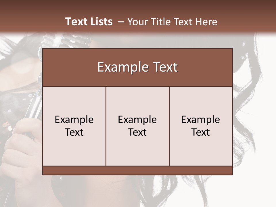 Mouth Karaoke Female PowerPoint Template