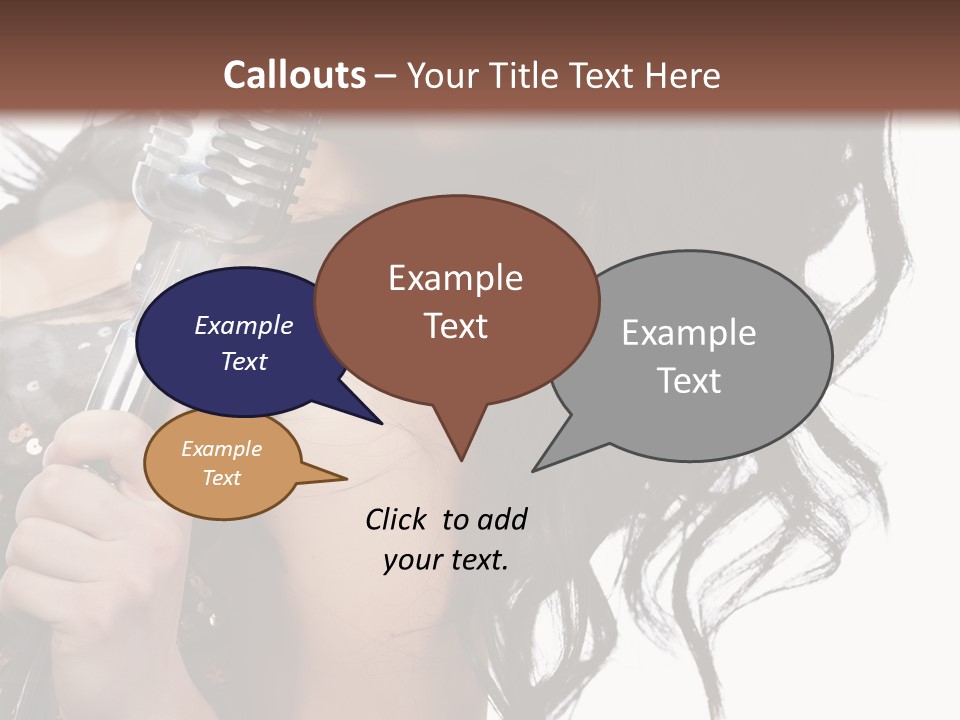 Mouth Karaoke Female PowerPoint Template